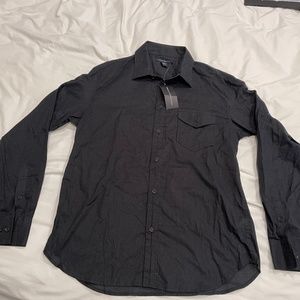 French Connection dress shirt black large NEW